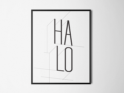 Halo Poster black and white halo line poster simple