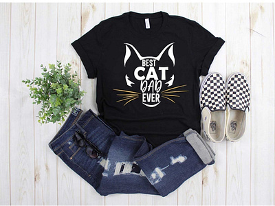 cat dad t-shirt design