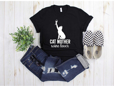 cat mom t-shirt design