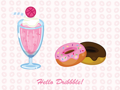 Hi Everyone! candy color doughnut first shot joy milkshake pink shot sweet thanks