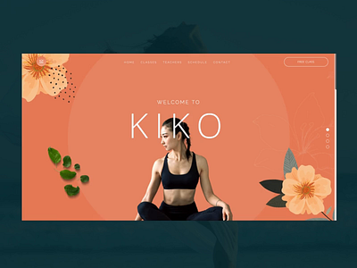 Kiko - Parallax Home adobexd branding design development fitness graphic design health illustration landing page logo parallax design responsive ui ux vector visual design web yoga