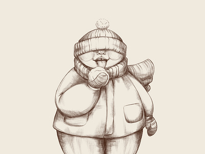 Snoweater book illustration character design illustration lineart sketch