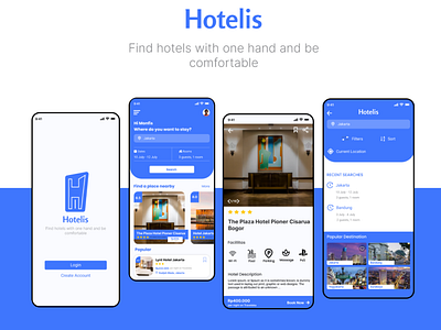 Hotelis Mobile Apps Design logo ui