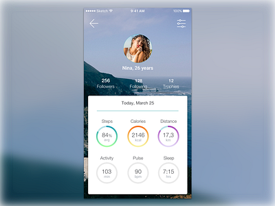 Fitness Tracker App app fitness health healthkit ios profile tracker ui ux