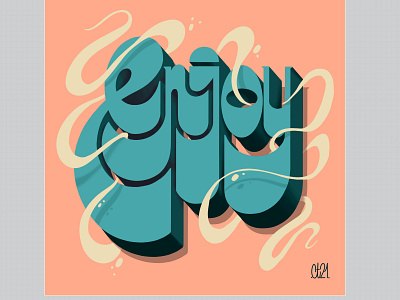 Enjoy! design hand drawn handlettering illustration lettering lettering artist procreate typography
