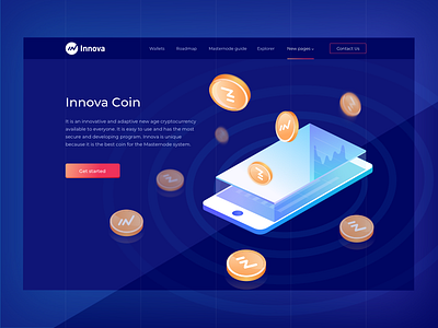 Cryptocurrency Innova blockchain cryptocurrency design graphic design illustration ui ux web