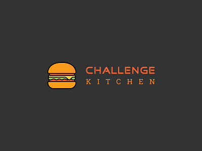 Challenge Kitchen Logo branding burger logo burger minimalist logo design food logo graphic design icon logo logo design minimalist logo vector