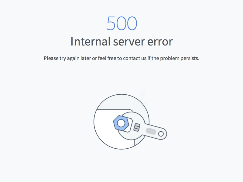 500 Error page