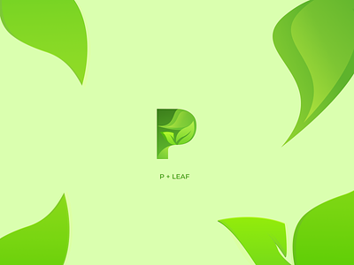 P + LEAF logo concept branding design figma graphic design illustr illustration logo ui