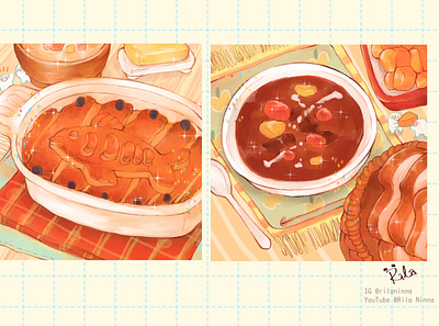 Food illustration-牙白醬大冒險 children book cute illustration food food illustration foodie