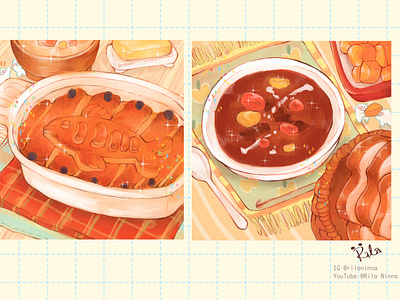 Food illustration-牙白醬大冒險