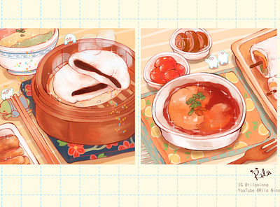 Food illustration-牙白醬大冒險 characters children book cute illustration food food illustration foodie illustration