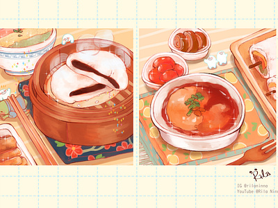 Food illustration-牙白醬大冒險