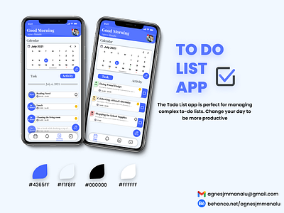 ToDo List Mobile App blue design dribbble graphic design mobileapp newbie todolist trend ui uidesigner uitrend uiux uiuxmobileapp userinterface