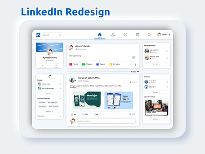 Linkedln Redesign designer graphic design linkedln redesign ui uidesign uiux userinterface website