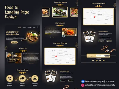 Food UI Landing Page Design design designer dribbble food foodpage graphic design illustration landingpage landingpagedesign newbie ui uidesign uitrend uiux userinterface