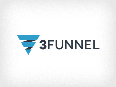 3Funnel Logo blue clean funnel navy professional simple