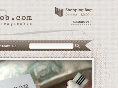 Website Design beige brown mockup stitching texture vintage web design