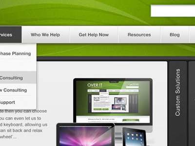 Website Re-Design apple black clean fresh green grey modern slider web 2.0