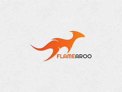 Flamearoo Logo flame kangaroo abstract flame australia hot kangaroo down under australia logo jump