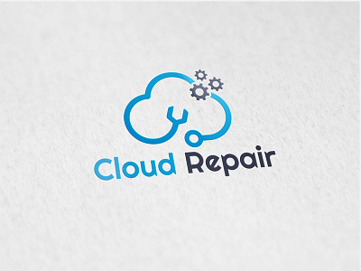 Cloud Repair bolt cloud fix cloud logo cloud repair cloud server cloud tools cog gear maintenance mechanics nuts server repair