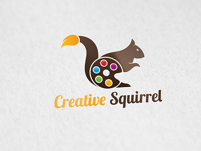 Creative Squirrel Logo art brush creative designer paint squirrel squirrel logo studio