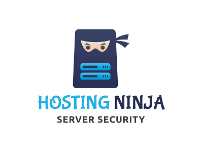 Ninja Hosting Logo branding date hosting logo ninja logo safety security server server security warrior