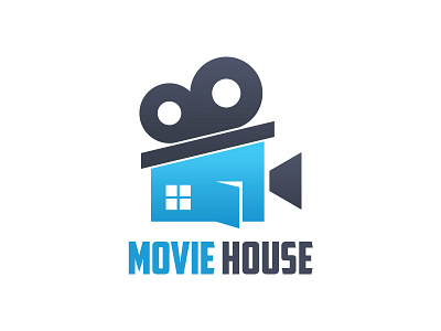 Movie House Logo camera cinema creative film film house hollywood movie house studio