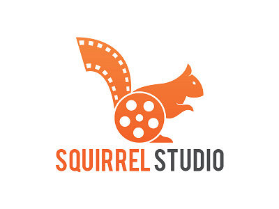 Squirrel Studio Logo cinema creative film fun media movies reel squirrel studio