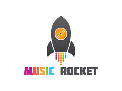 Music Rocket Logo disc dj equalizer media music logo rocket logo songs vibes