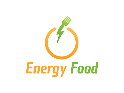Energy Food Logo energy energy logo flash food food app food logo fork hotel power restaurant thunder