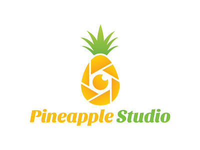 Pineapple Logo apple camera fresh fruits juice lens nature photography logo pineapple logo shutter studio