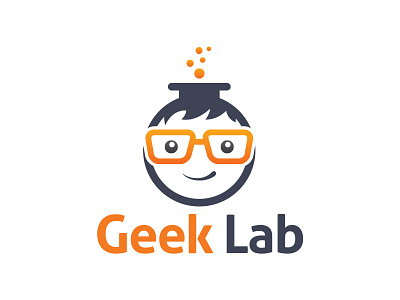 Geek Lab Logo creative geek lab geek logo lab logo science geek scientist