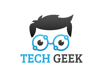 Tech Geek Logo creative geek logo genius glasses hardware lens nerd tech geek tech logo