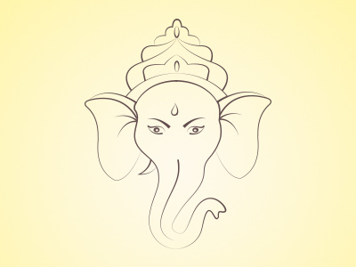 Lord Ganesh elephant ganapathi ganesh iluutration indian sketch