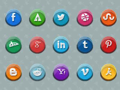 3D Social Media Icons 3d glass icons social icons social media