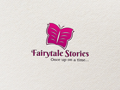 Fairytale Stories book store books logo butterfly butterfly logo fairytale logo fairytale stories kids books publications story books