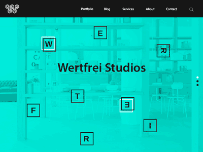 Wertfrei Landing Page animation branding landing page
