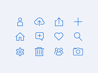 Visualist Line Icons flat icon set icons line minimal ui visualist