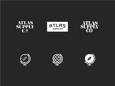 Atlas Logo Variations atlas atlas supply co branding clothing design logo logotype mark minimal