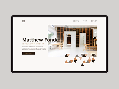 Matthew Fonda Home Page after effects homepage principle sketch ui
