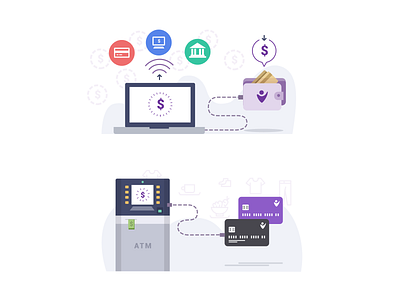 E-payment illustration banking e payment e wallet icon illustration ui