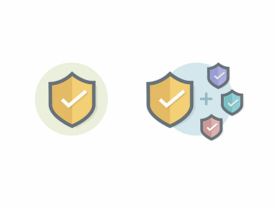 Insurance Shield Icons coverage fintech icons insurance protections shield