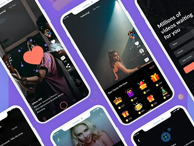 Short video social network app concept appdesign business concept conceptdesign design shortvideoapp typography videoshare videoshareapp