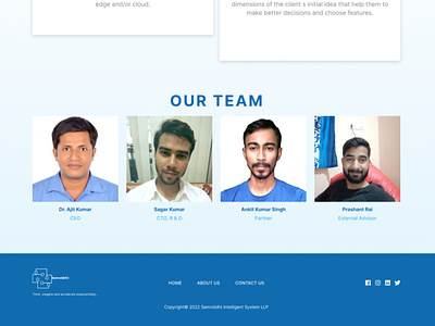 About Us - Our team Page