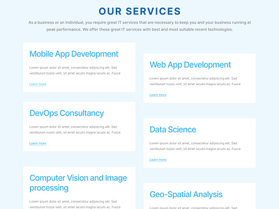 Home Page - Our Services