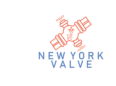 new york valve Logo Design design illustration logo design typography