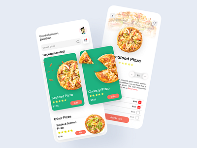 Pizza Delivery App app branding design food food app graphic design icon illustration pizza pizza box ui uidesign ux vector web design webdesign website
