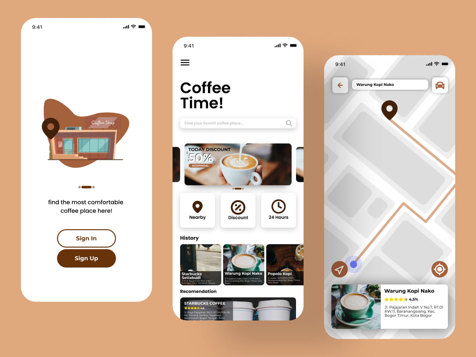 Coffee Nearby App by Pandu Pangestu on Dribbble