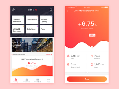 Bank Of China bank sketch ui